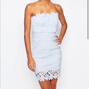 Whisper a dream- powder blue lace mini dress